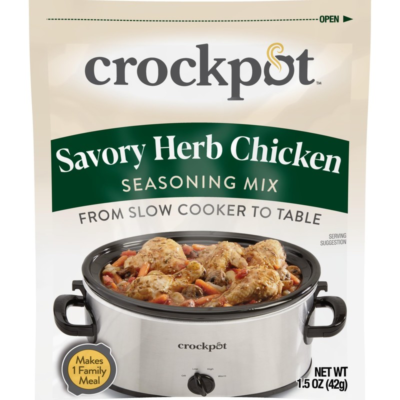 Crock-Pot Savory Herb Chicken Seasoning Mix, 1.5 Ounce (Pack of