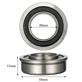 F6003 Ball Bearing Sack Truck / Wheelbarrow Axle 20 mm, F6003-20-2RS Bearing 20 x 35 x 11 mm, Pack of 4