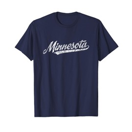 Minnesota MN T-Shirt Vintage Sports Script Retro Tee T-Shirt