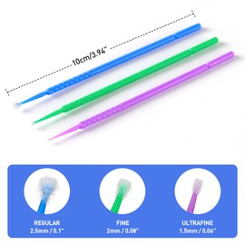JMU 400pcs Dental Micro Applicators Brushes Fine, Disposable Microswabs