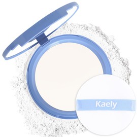 Kaely Oil Control Face Pressed Powder,Perfection Matte Compact Powder,Long Lasting Waterproof Finishing Powder Makeup,polvo compacto de maquillaje,Lightweight,Vegan,23AD White
