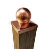 5.5" x 5.5" Solid Copper Ball Post Cap for True/Actual