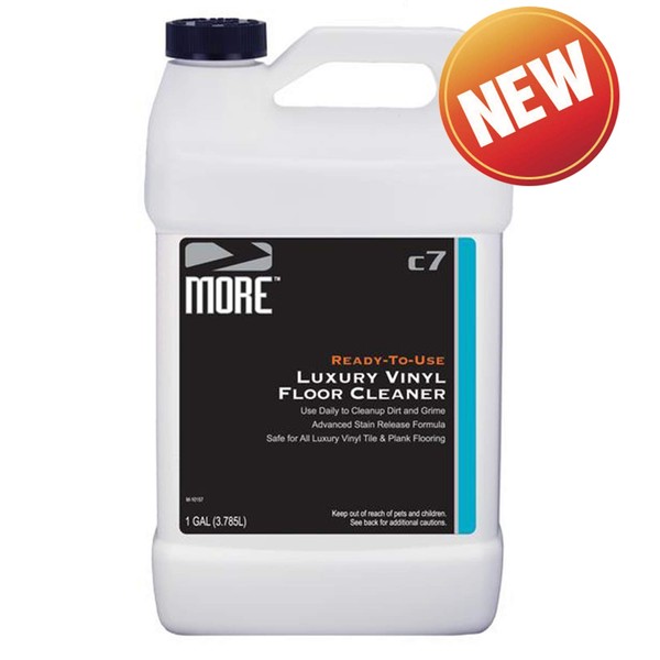 MORE Luxury Vinyl Floor Cleaner for Vinyl Plank Flooring - Ready to Use, Daily Cleaning Formula for Tile, Vinyl Surfaces [Gallon / 128oz]