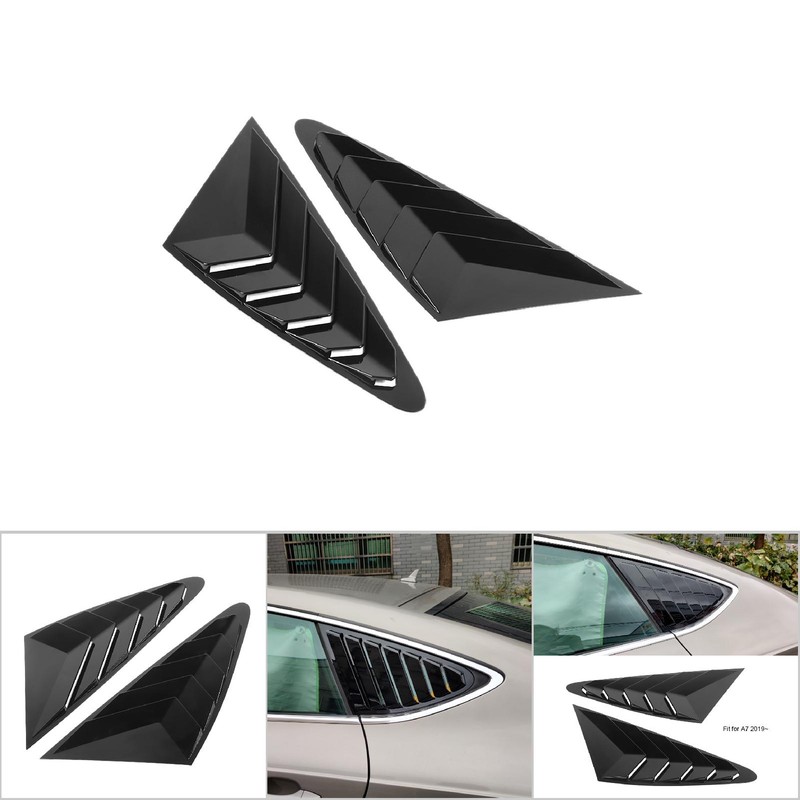Vehicle Modification Window Louver Bright Black Side Window Scoop Cover