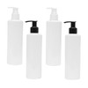 WOONEKY 5pcs Travel Pump Bottles Refillable Plastic Emulsion Containers for