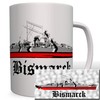 Marine atlantique otto wk lüthiens cuirassé bismarck-tasse de café tasse#16719