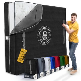 Mattress Bags for Moving with 8 Handles - Full XL Size - Extra-Thick Mattress Bag for Moving - Reusable Mattress Storage Bag - Mattress Cover for Moving with Zipper, Moving Mattress Bag Protector