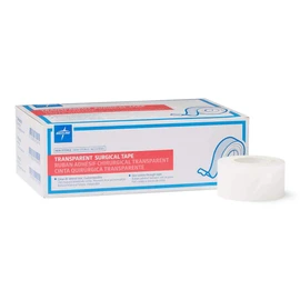 Medline - PRM260201H Cinta adhesiva transparente de cuidado, 1 pulgada x 10 yardas (caja de 12 rollos)