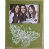 Wood Photo Frame 4 x 6 inch Butterfly Green Groovy