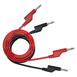 CZJZDZ 2 cables de prueba de enchufe banana a enchufe banana, ambos extremos de 4 mm para multímetro, cable de puente de prueba eléctrica de 100 cm J.70054