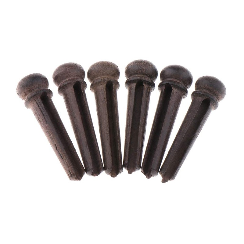 Alnicov 6PCS Guitar Bridge Pins,Rosewood Pins,Guitar Replacement Parts