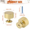 Palmcee 10 Pieces Door Knobs, Gold Round Drawer Knobs with
