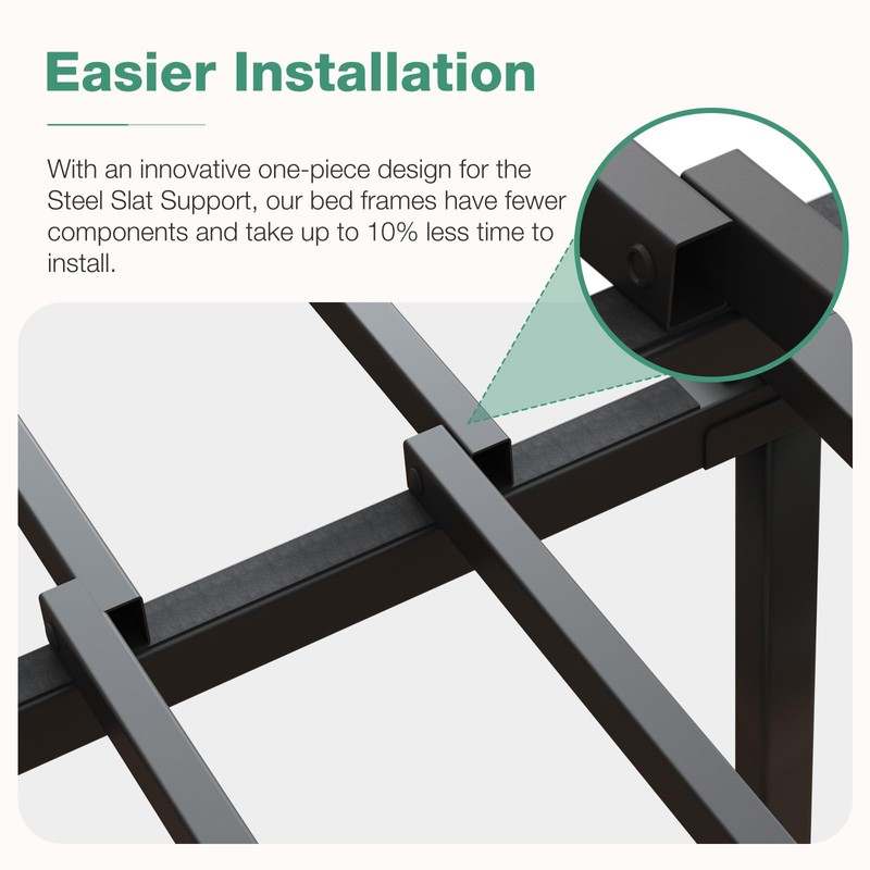 Novilla Queen Bed Frame, 14 Inch Metal Platform Bed Frame