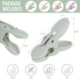 60Pcs Plastic Clothespins, Colored Clothes Pins Laundry Clips for Hanging Clothes & Towel, 2 Inch Small Clothes Pins, 4 Colors Drying Line Pegs for Outdoor, Garden, Picture, Food Package