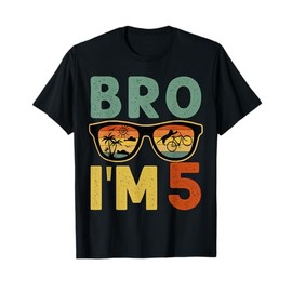 5th Birthday Boy Bro I’m 5 Year Old Kids Five Bday T-Shirt