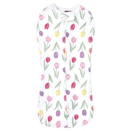 Hudson Baby Infant Girls Sleep Pod, Spring Tulips, 0-2 Months