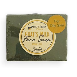 Rustic Charm Farm® Goat Milk Face Bar for Oily Skin with Tea Tree Essential Oil and Green Sea Clay