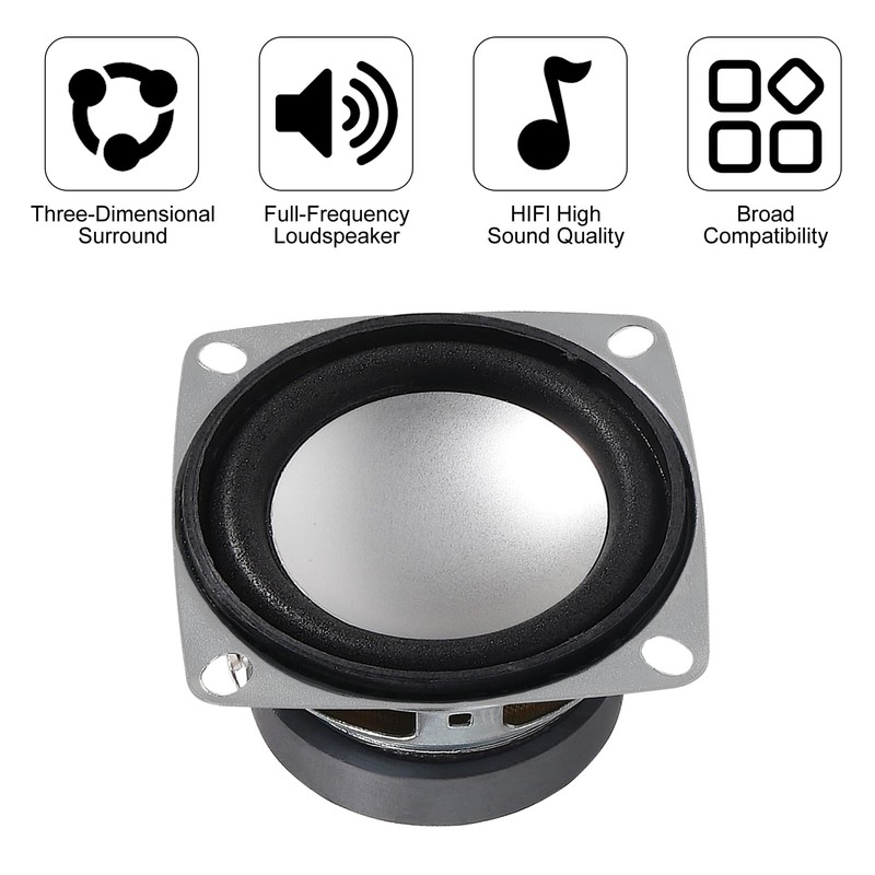 AITRIP 2PCS 2" 4Ohm 3W Full Range Audio Speaker Stereo