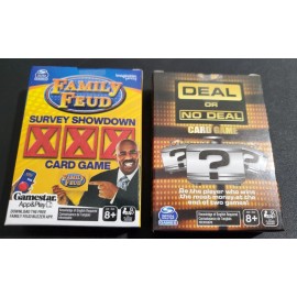 Spin Master Deal or No Deal & Family Feud Card Games, 1 of Each Game for Family Enjoyment