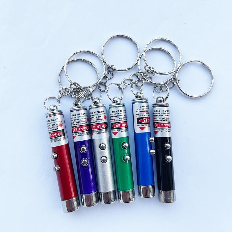 CHUQIANTONG 6pcs Laser Pointer Cat Toys Red Laser Light LED