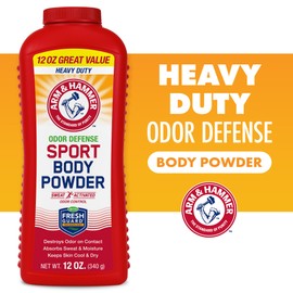 Arm & Hammer Arm & Hammer Sport Body Powder, Powder for Men and Women, Fresh Feeling, Talc Free, Aluminum Free Odor Defense with Baking Soda