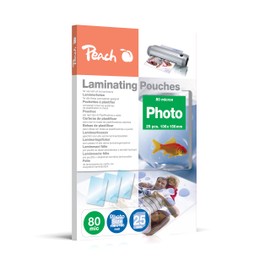 Peach Laminating Pouches 10x15cm, 80 mic, glossy, S-PP080-20, set of 25
