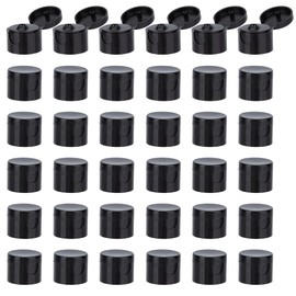 OLYCRAFT 36pcs 20/410 Flip Top Dispensing Cap Black Replacement Condiment Caps Reusable Plastic Bottle Cap Flip Top Lids for Shampoo Moisturizer Squeeze Bottles Dispensing Caps - Inner Diameter 20mm