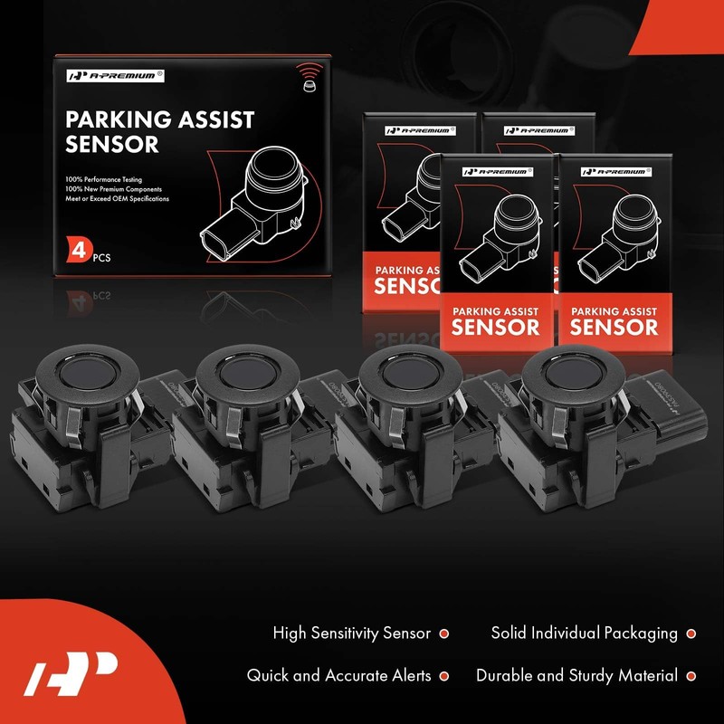A-Premium 4-PC Reverse Backup Parking Assist Sensor Compatible with Select