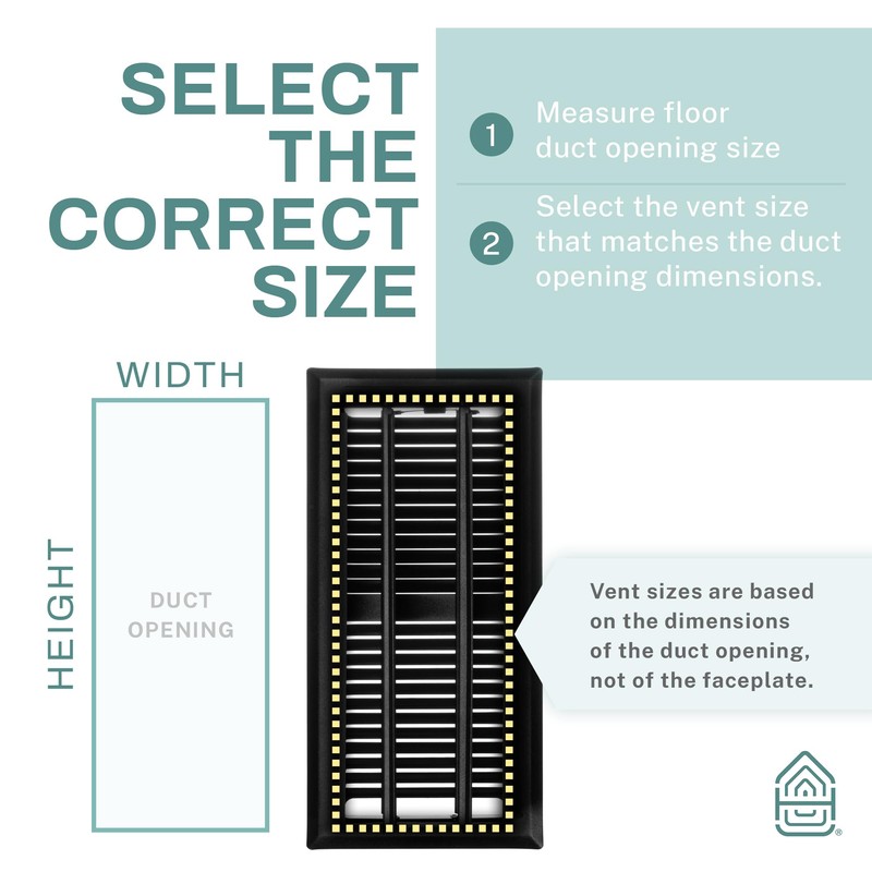 2 Pack Contemporary 2x10 Inch Decorative Floor Register Vent with