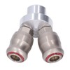 Air Hose Splitter 2 Way Carbon Steel Automatic Pneumatic Quick