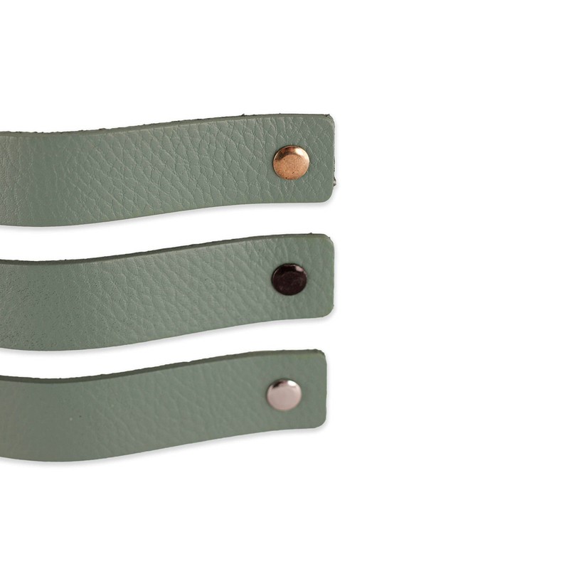 Brute Strength - Leather Handles for Furniture - Pale Green