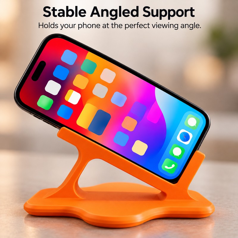 Hands-Free Phone Stand for Bed – Stable Ergonomic Side-Lying Phone