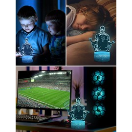 Magiclux Norway Football Player #9 Night Light for Boys,16 Color Changing Dimmable with Remote Room Football Decor,Desk Lamp for Football Fans Kids Teens Men Birthday Christmas Gifts
