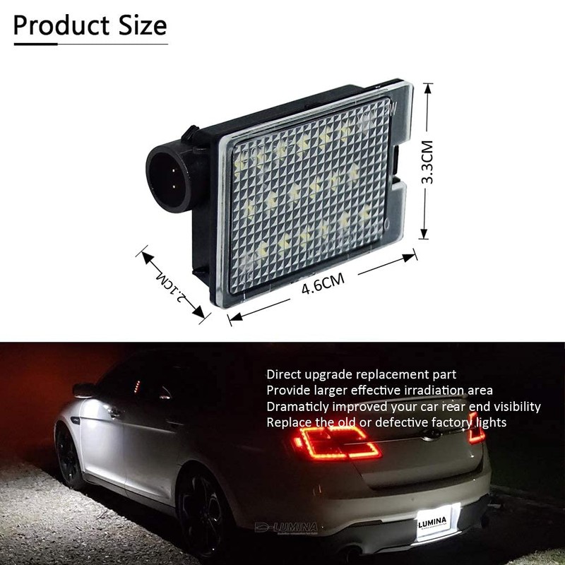 D-Lumina LED License Plate Lights Assembly Compatible with 2014-2020 Dodge