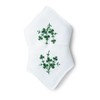 McCaw Allan Ladies Pure Linen Handkerchief with Green Shamrock Print