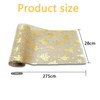 Christmas Table Runner, Washable, Linen Look, Table Runner Gold with