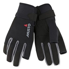 Musto 2018 Essential Sailing Long Finger Gloves in Black - Unisex - Great for Sailing All Year Round