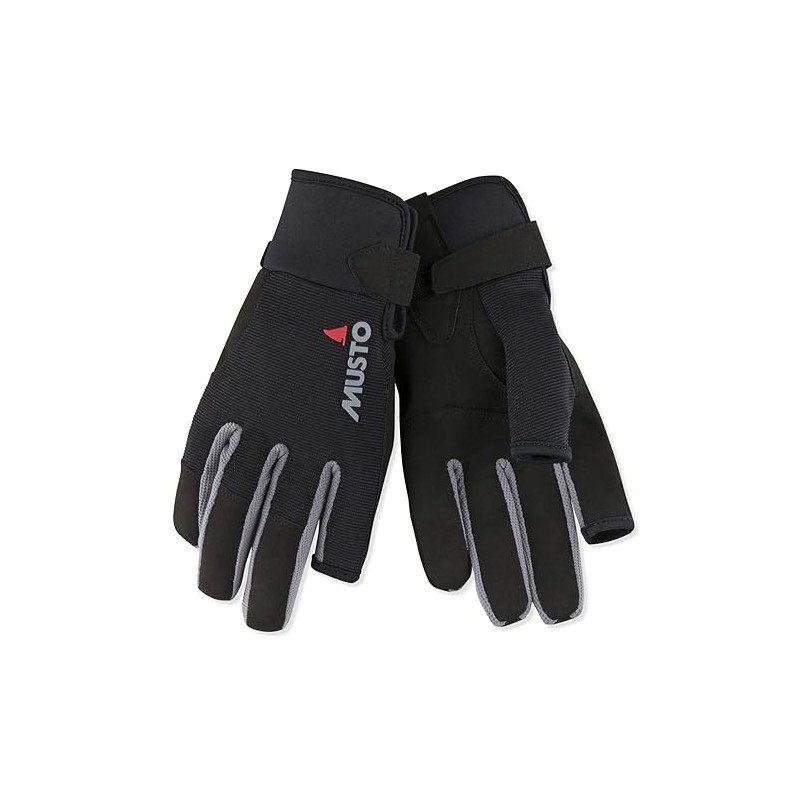 Musto 2018 Essential Sailing Long Finger Gloves in Black -
