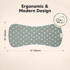 KeaBabies Organic Burp Cloths Baby for Baby Boys and Girls - Pack of 5 Ultra Absorbent Muslin Cloths Baby - Unisex Molleton Cloths Baby - Muslin Nappies Burp Cloths - Burp Cloth Baby (Pets & Paws)