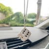 Bling Dice Rear View Mirror Accessories, Cute Car Accessories for