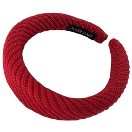 scicent Hair Accessories for Women 3 Pieces Velvet Wide Headbands Soft Padded Head Band Fashion No Slip Hairband Solid Color Hair Bands for Girls (Black Red Green) - 10215