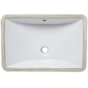 Novatto (NOVB0) Rectangular Undermount White Porcelain Sink with Matte Black