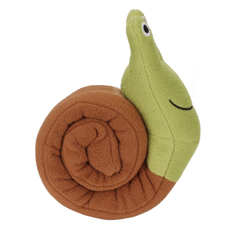 Snail Squeaky Dog Toys Polyester Teething Puzzle Interactive Puppy Chew