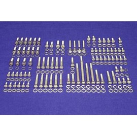 ALLOYBOLTZ - COMPATIBLE WITH FORD SBF 260 289 302 STAINLESS STEEL ENGINE HEX BOLT KIT FOR DRIVERS SIDE PUMP INLET TYPE ONLY
