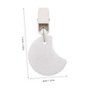 Mikinona 4pcs Marble Tablecloth Weights Clips Moon Shape Design for