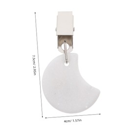 Mikinona 4pcs Marble Tablecloth Weights Clips Moon Shape Design for Outdoor Dining
