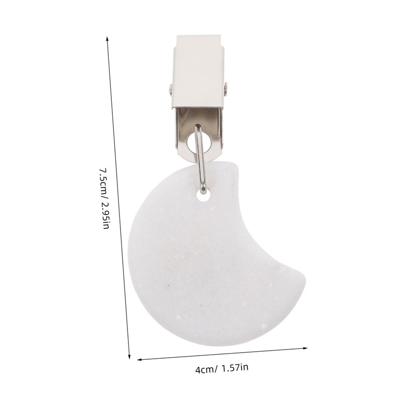 Mikinona 4pcs Marble Tablecloth Weights Clips Moon Shape Design for