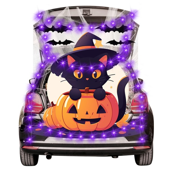Halloween Trunk or Treat Car Decorations Kit for SUV, Black
