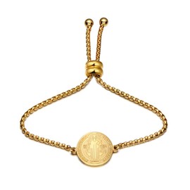 Yonhon St Saint Benedict Medal Bracelet San Benito Bracelet for Men Women