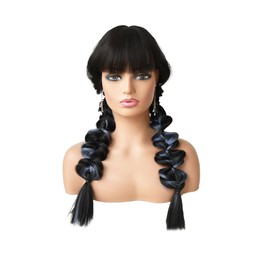 Meiverah 2 Pieces of Bubble Ponytail Wig Braid Ponytail Extension Braid -14 Inches Double Braid Ponytail Wig Ponytail Extension Braid (1B Mixed Haze Blue)